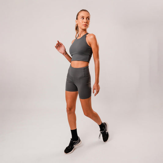 Shorts Basic Médio Stone