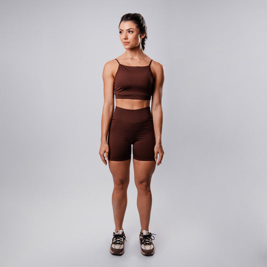 Top Fitty Viés Costas Couro