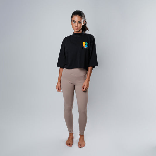 Cropped Over Dots Black