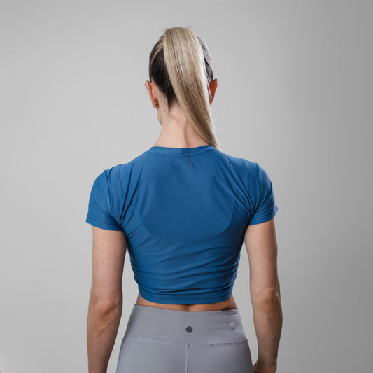 Tee Cropped Dry Bolt Azul