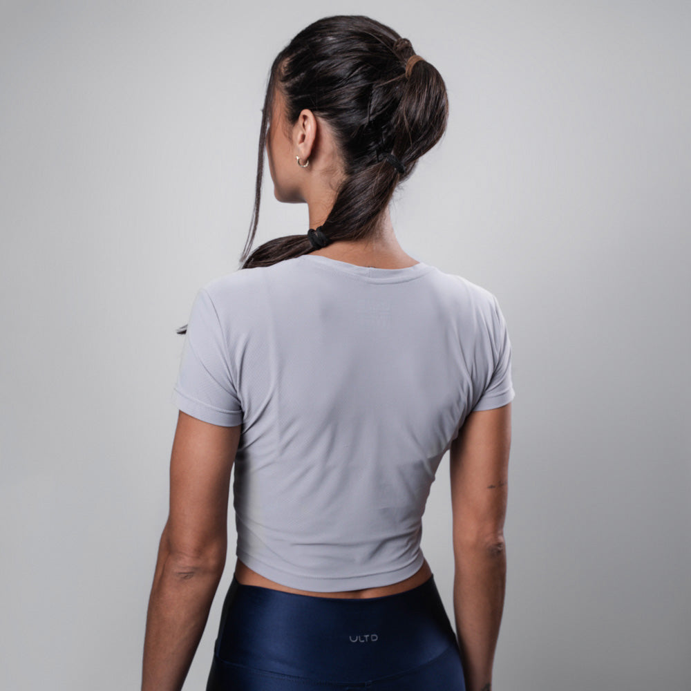 Tee Cropped Dry Ultracool Silver