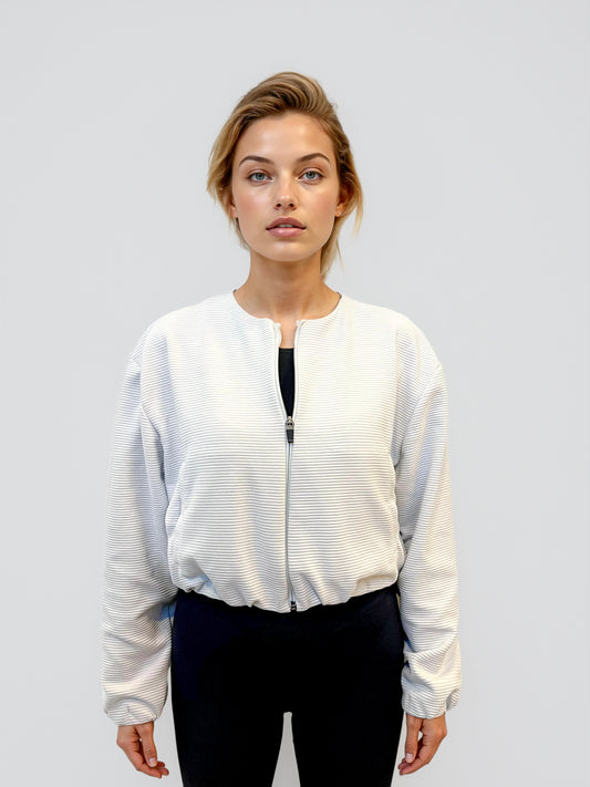 Jaqueta Feminina Bomber Silver