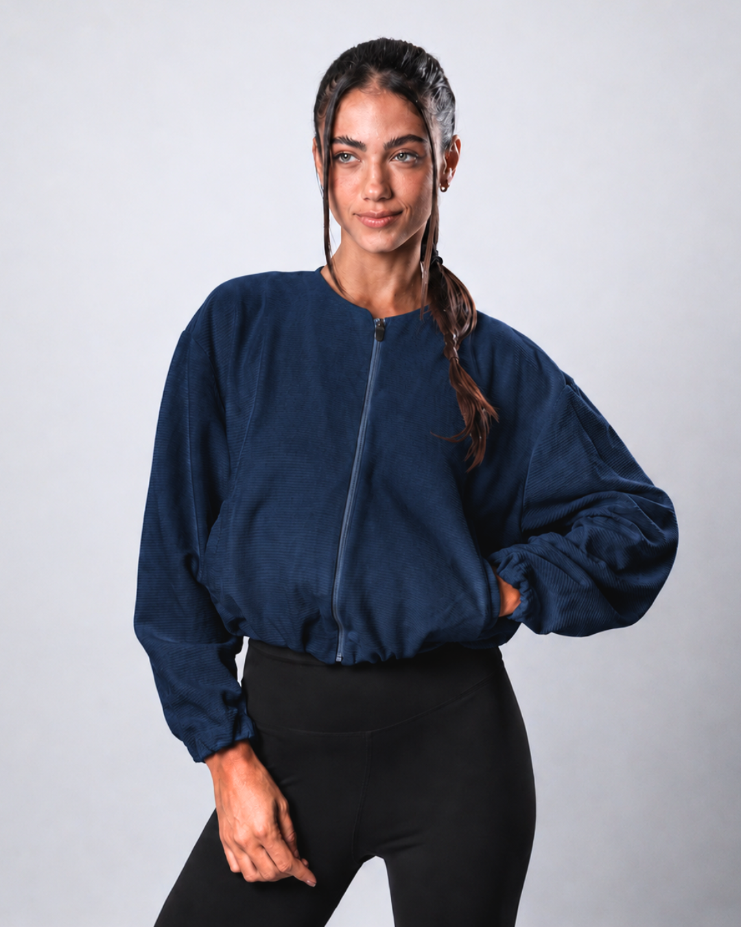 Jaqueta Feminina Bomber Navy Blue