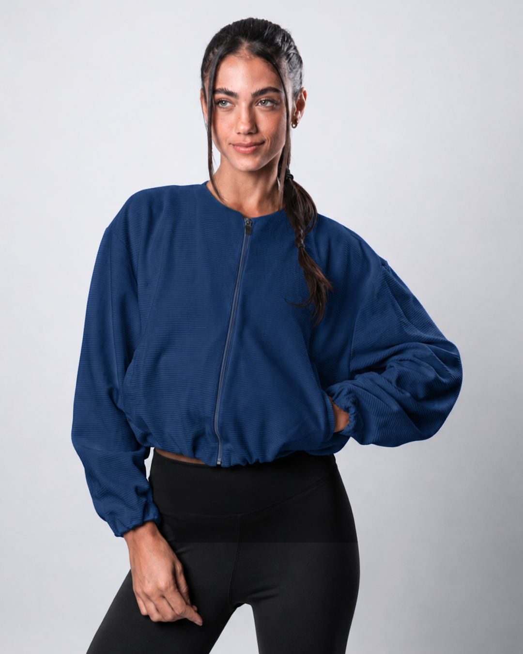 Jaqueta Feminina Bomber Navy Blue