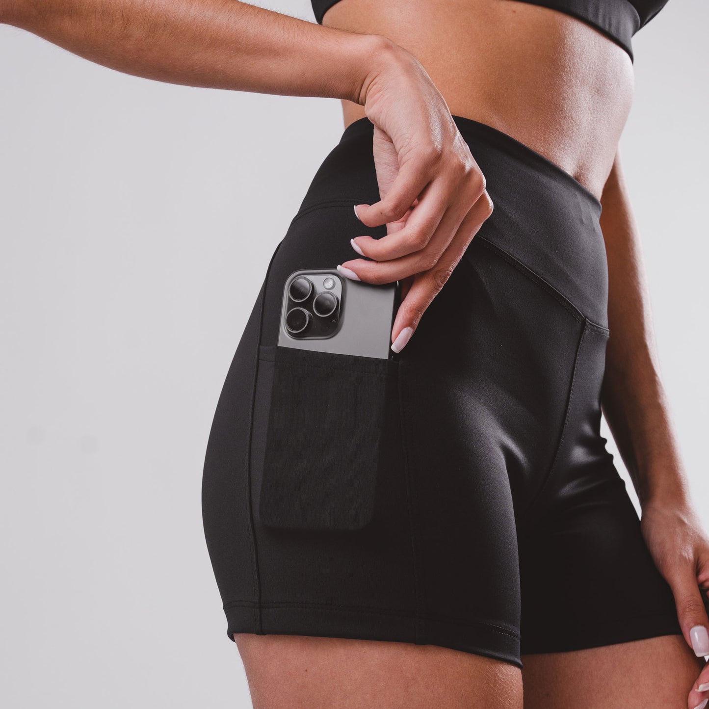 Shorts Hyper SidePocket cós-Alto Curto Charcoal