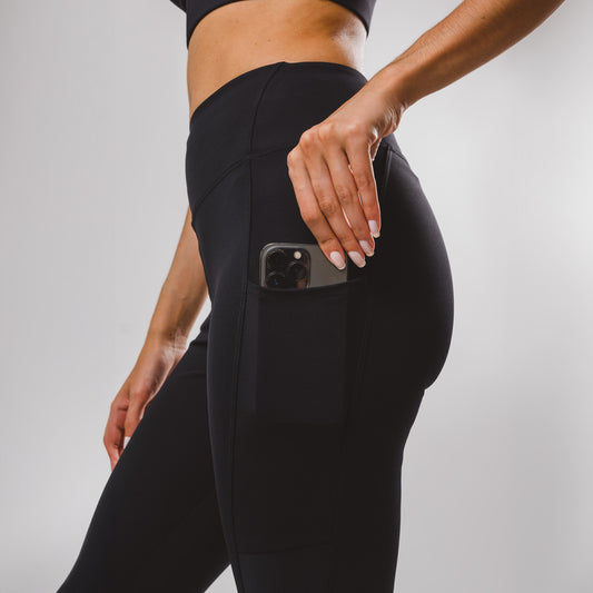 Legging Hyper SidePocket cós-Alto Charcoal