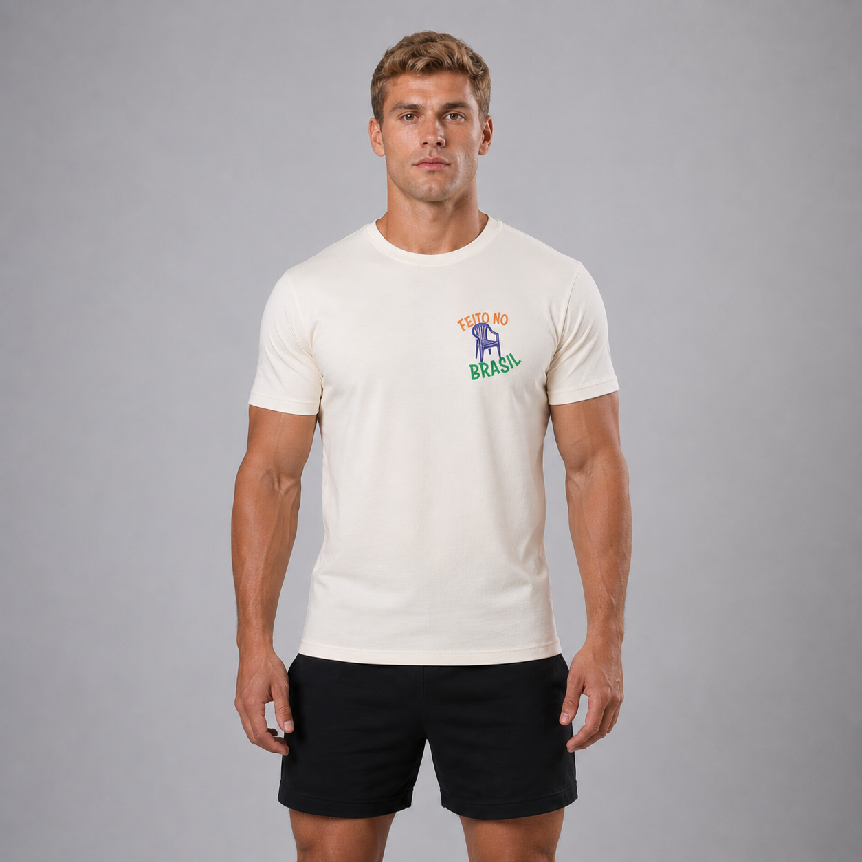 Camiseta Confort Feito No Brasil Off White