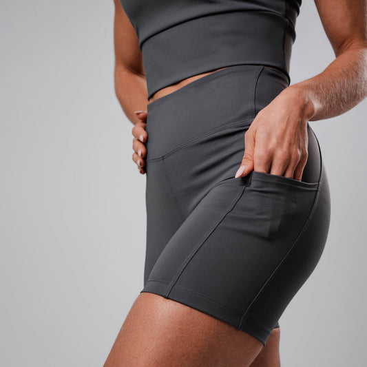 Shorts Hyper SidePocket cós-Alto Médio Stone