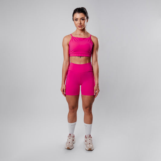 Shorts Hyper SidePocket cós-Alto Médio Hot Pink