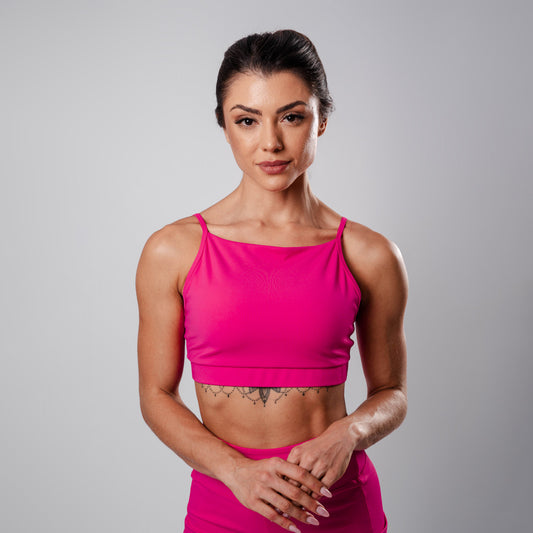 Top Hyper Viés Costas Hot Pink