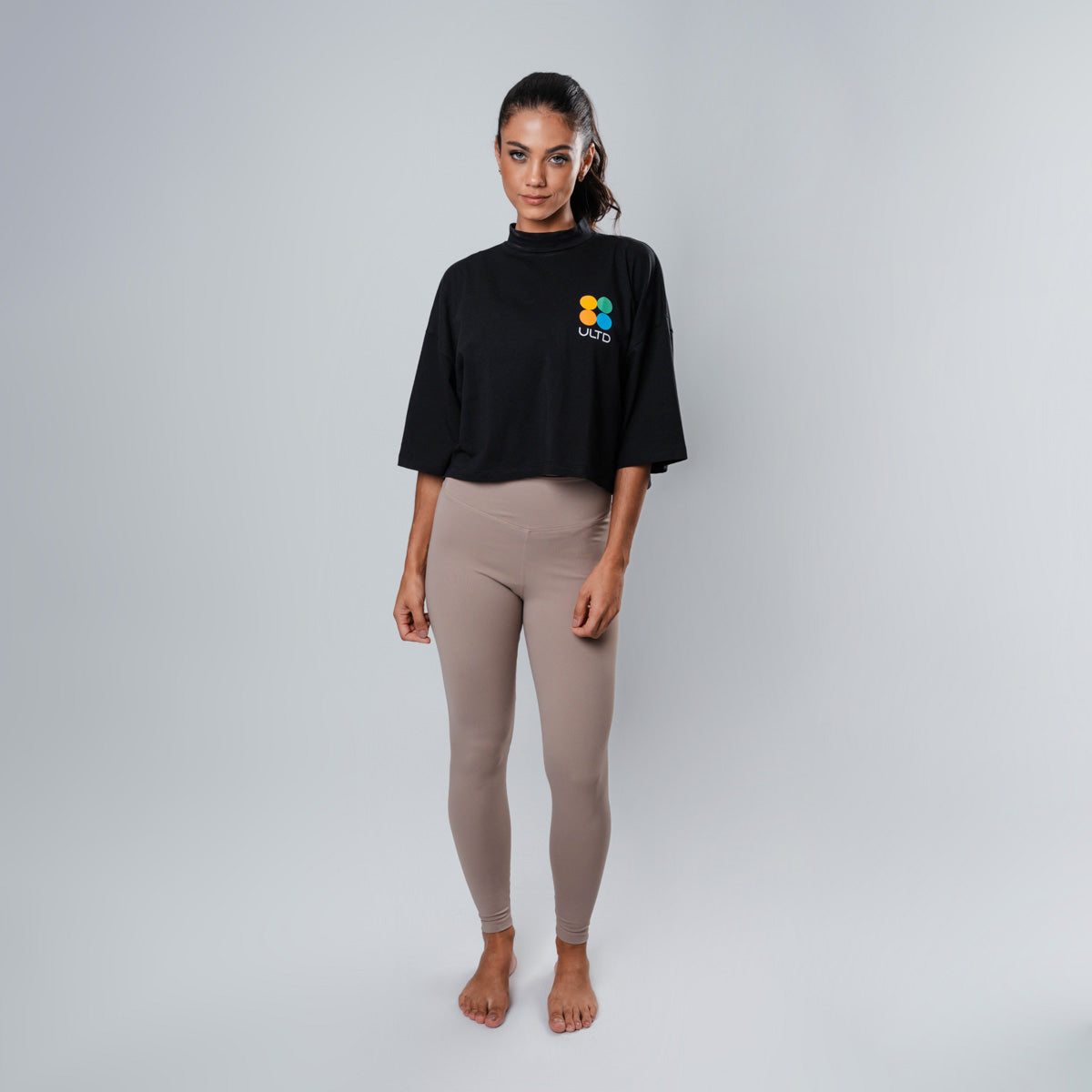 Cropped Over Dots Black