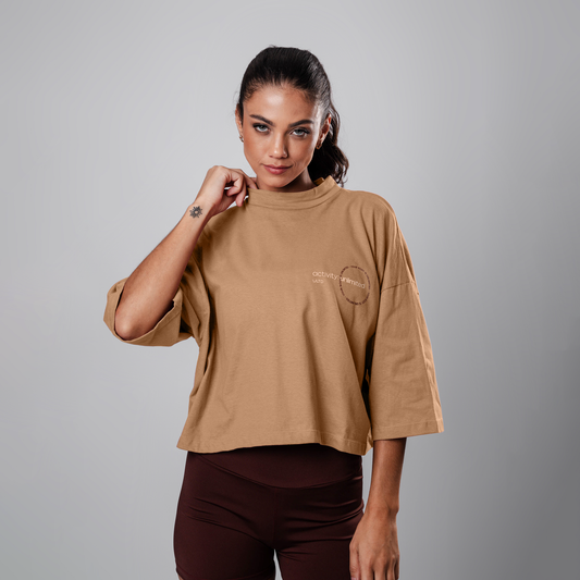 Cropped Over Conforto Your-Body Sand