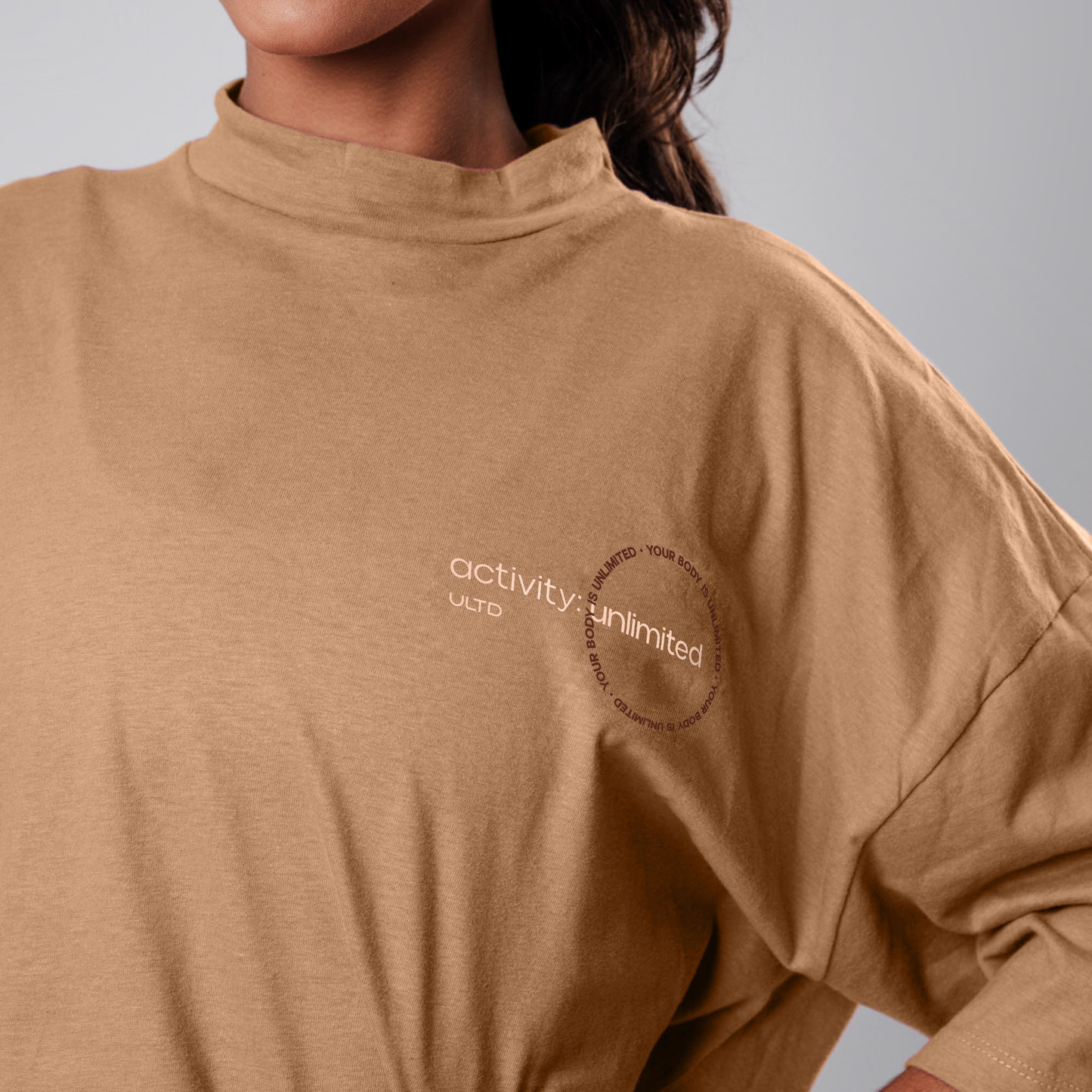 Cropped Over Conforto Your-Body Sand