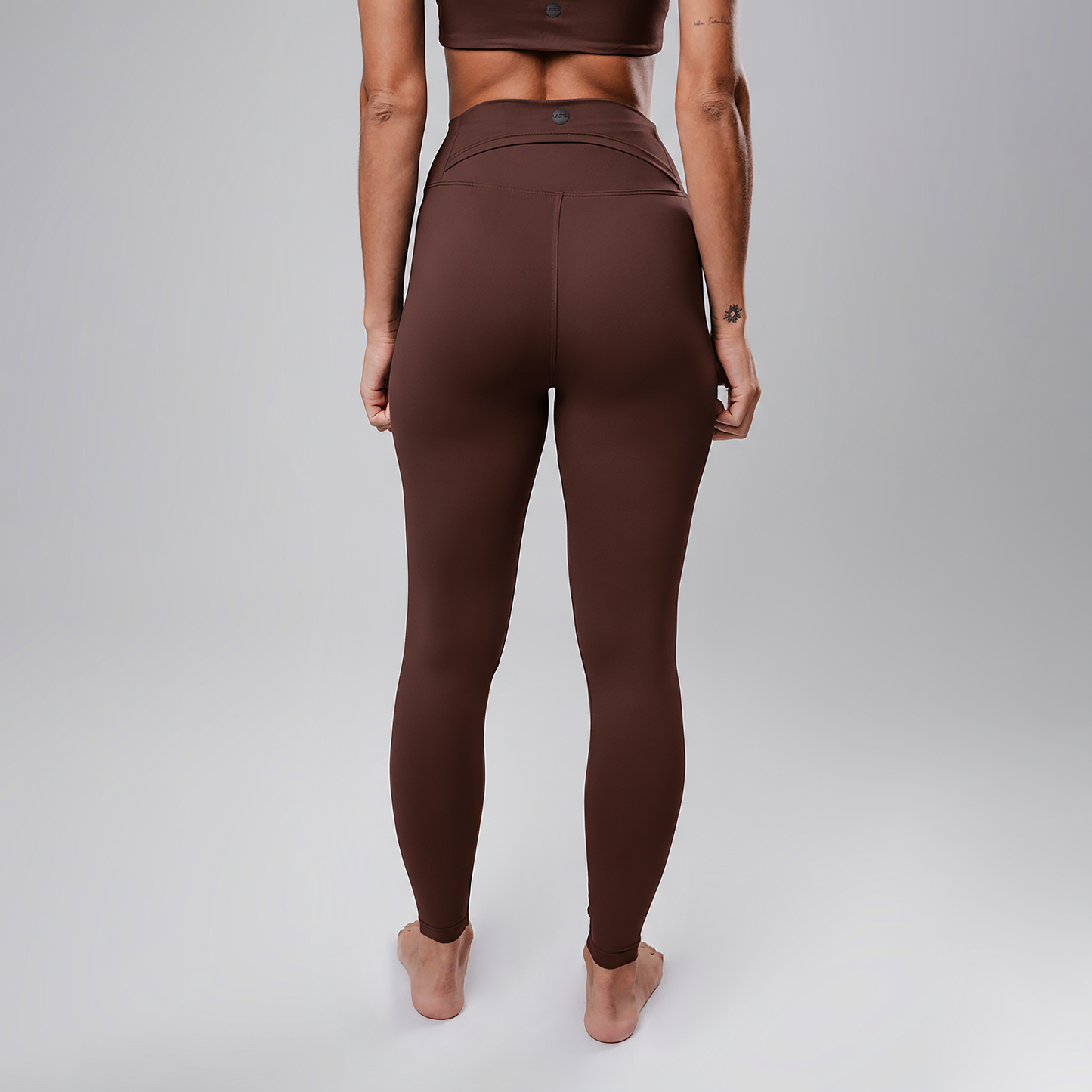 Legging Fly BackPocket cós-Alto Couro