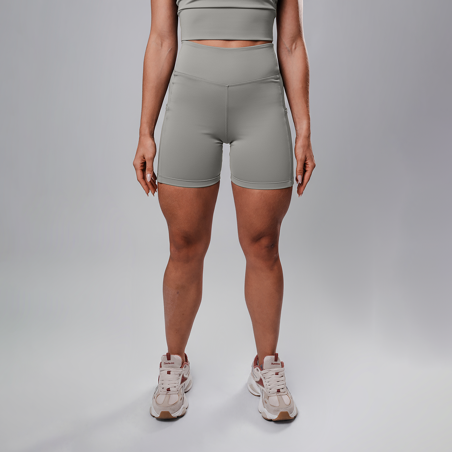 Shorts Fitty SidePocket cós-Alto Médio Silver