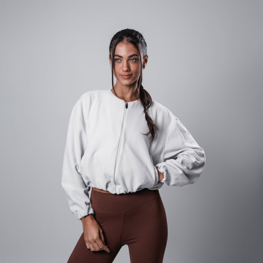 Jaqueta Feminina Bomber Silver