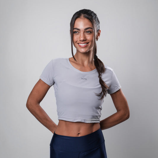Tee Cropped Dry Ultracool Silver