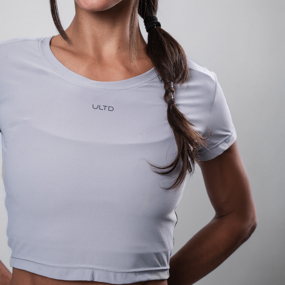 Tee Cropped Dry Ultracool Silver