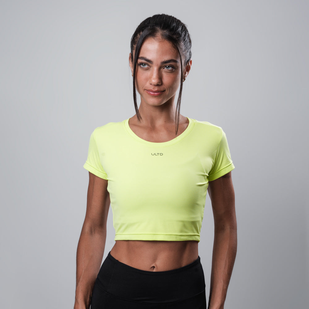 Tee Cropped Dry Ligeirissimo Verde Lima