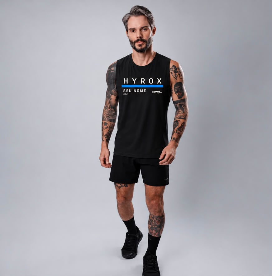 Regata Tank Ultracool Hyrox Personalizada Black