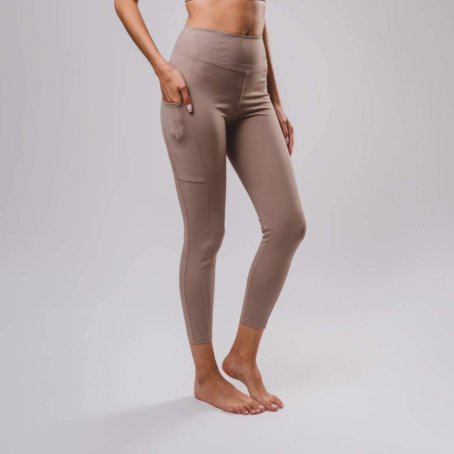 Legging Hyper SidePocket cós-Alto Cream